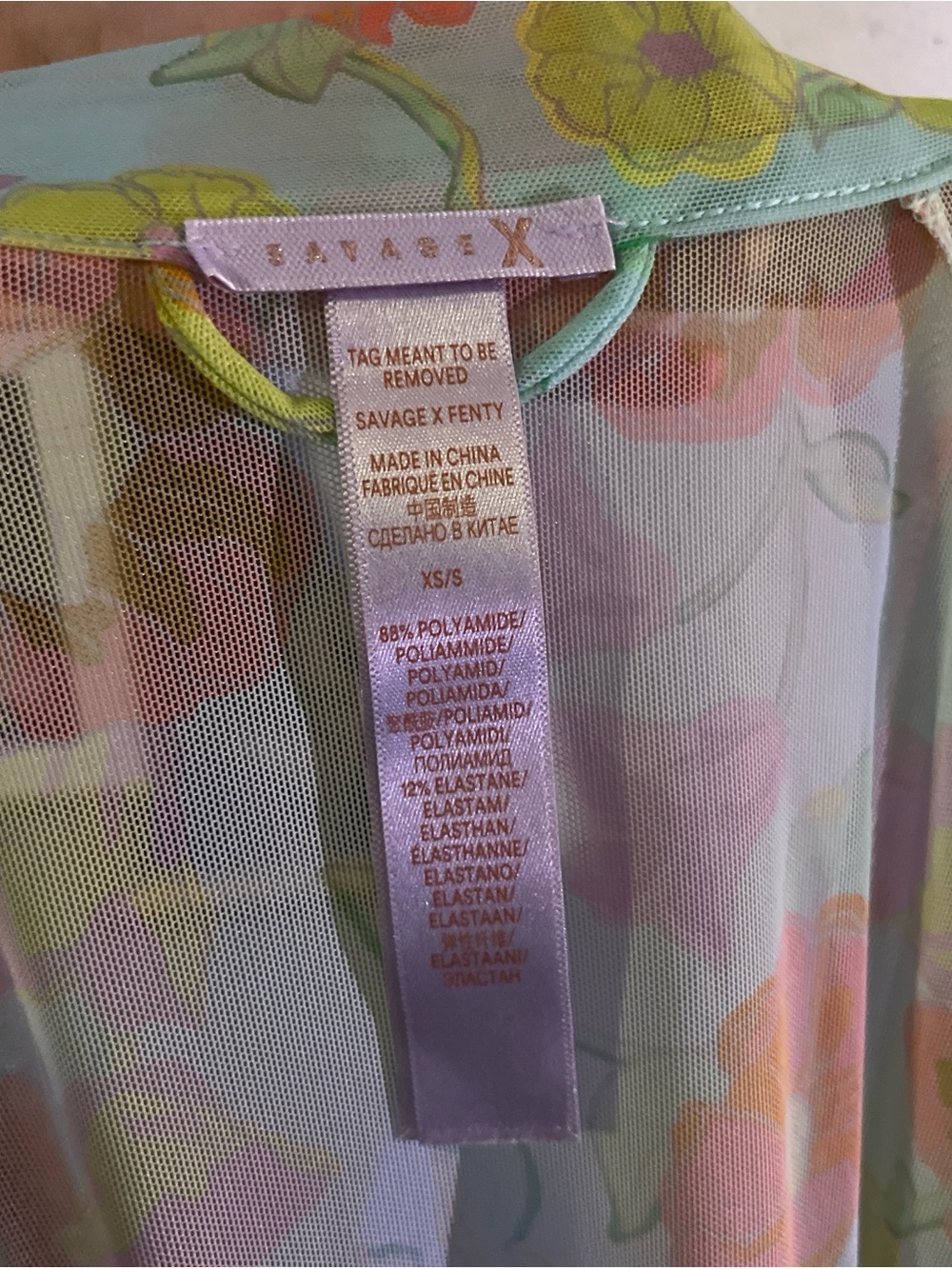 Sheer Floral Maxi Robe - Pastel Multi - Picture 11 of 11